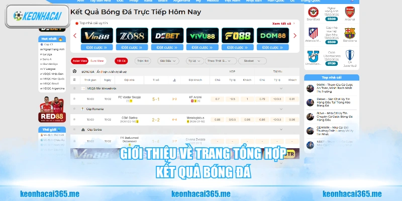 Giới thiệu về trang tổng hợp kết quả bóng đá